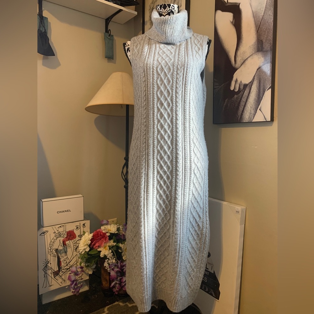 House Of Harlow Turtle Neck Sweater Dress Sz L